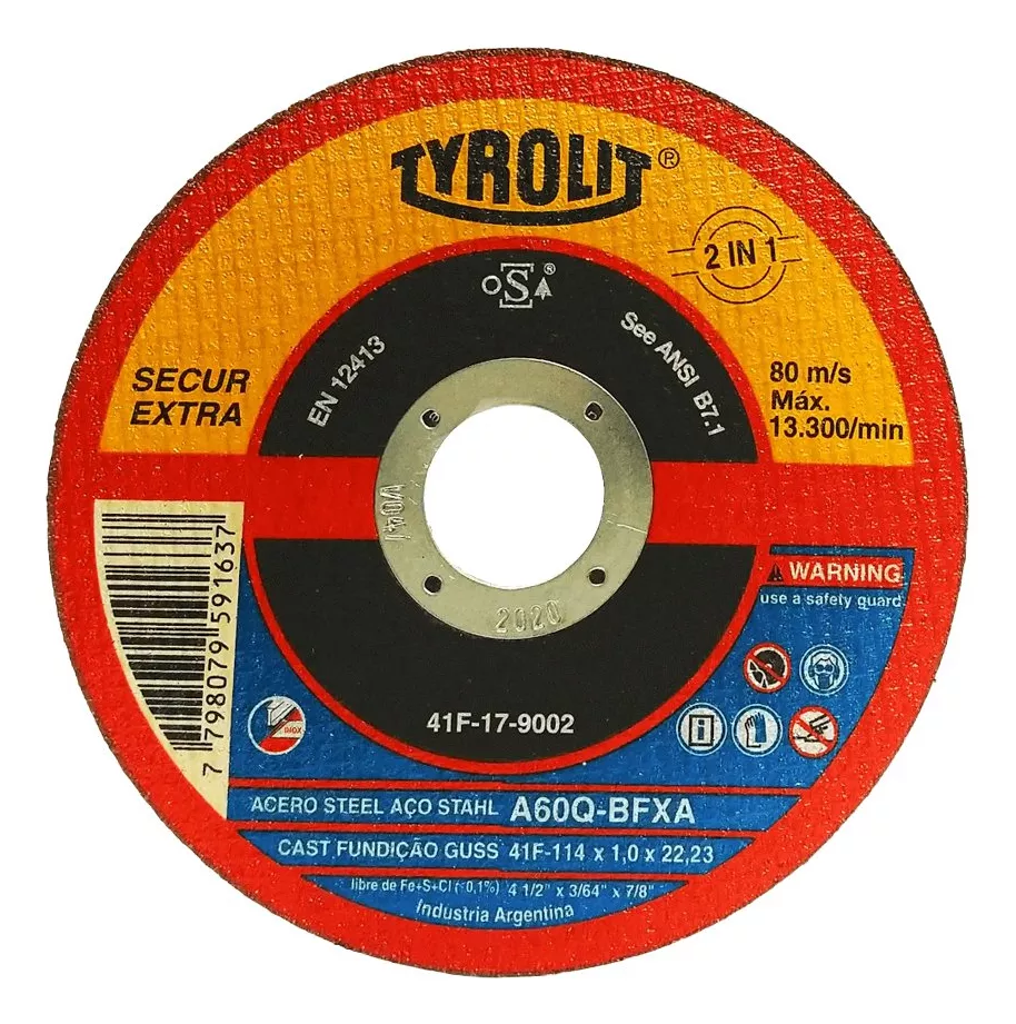 DISCO DE CORTE FINO 4,5'' TYROLIT